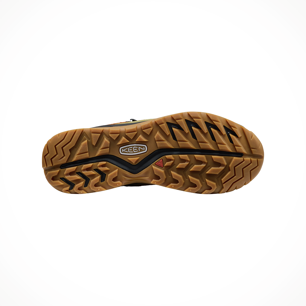Product image: Keen Hightrail Vent Dark Earth Oak Buff Mens 2026, showing the bottom view.