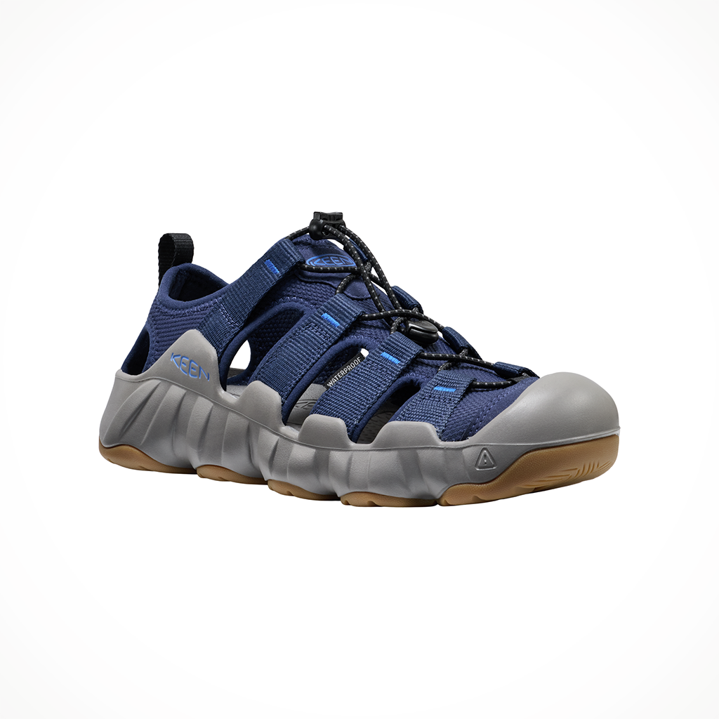 Product image: Keen Hyperport H2 Naval academy Steel Grey Mens 2026, shown from a three-quarter angled view.