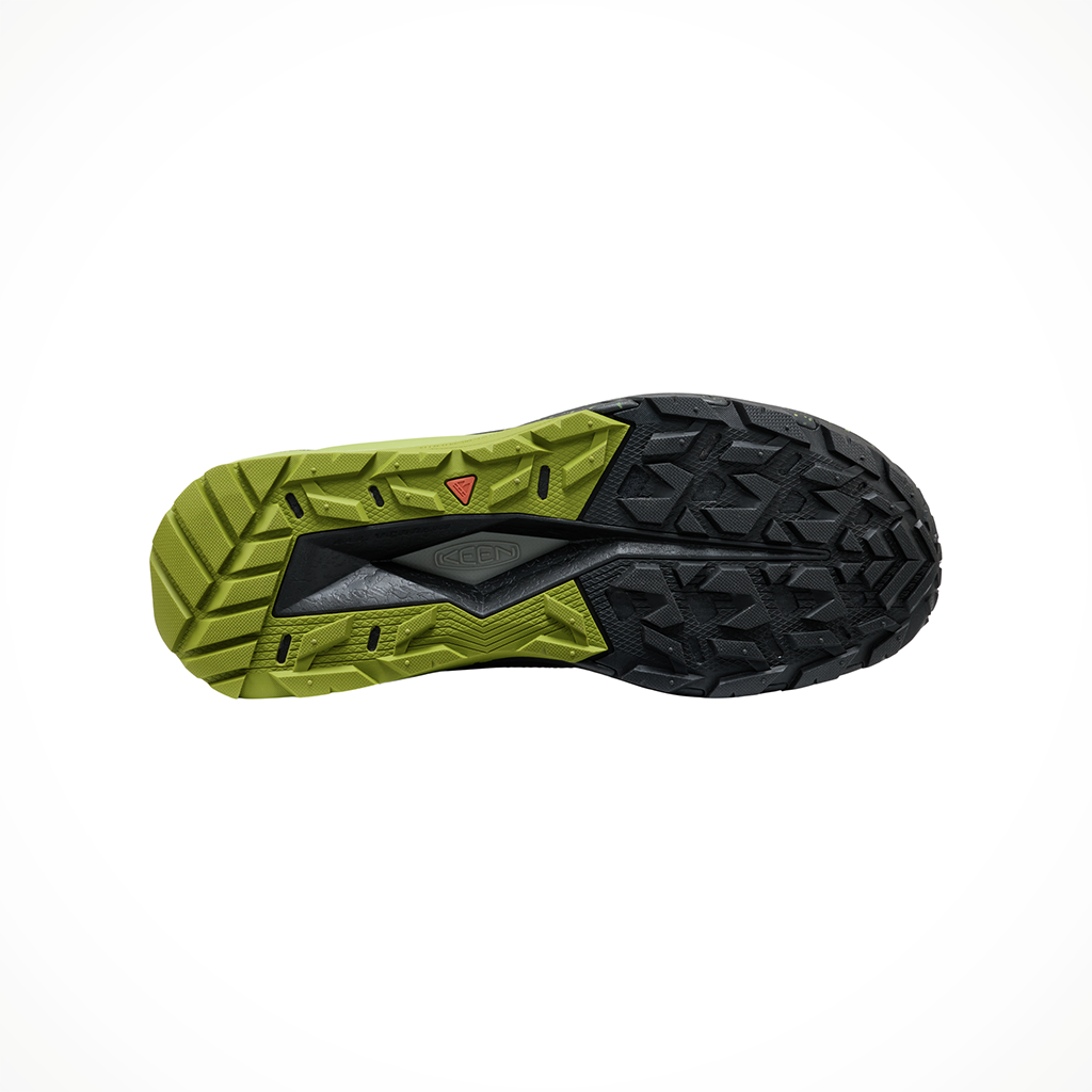 Product image: Keen Targhee Apex Mid WP black Golden Cypress mens 2026, showing the bottom view.