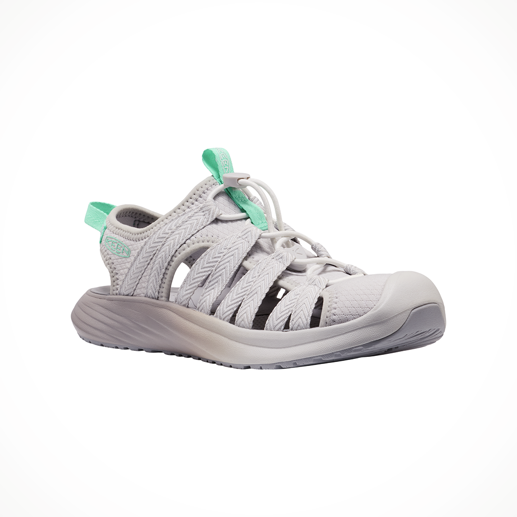 Product image: Keen Whisper Lite Vapor Cabbage womens 2026, shown from a three-quarter angled view.