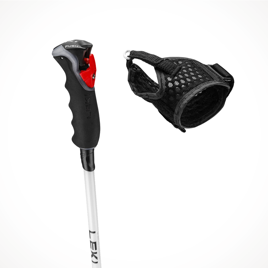 Leki Carbon 14 3D Womens Ski Poles 2024 Carbon White Gold Grip 2