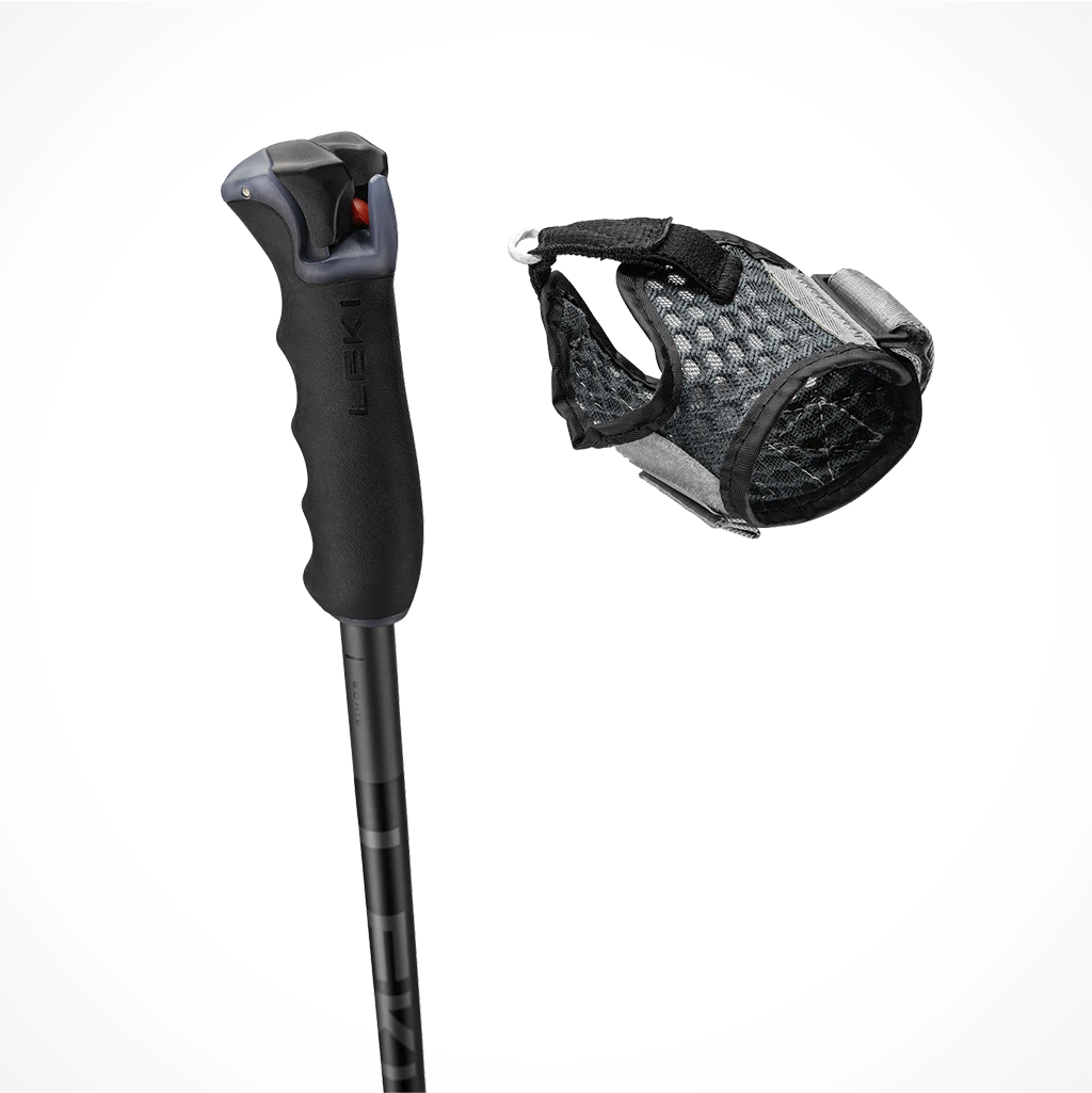Leki Detect S Ski Poles 2024 Anthracite Black Grip 2