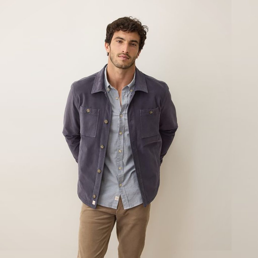 Product image: Marine Layer Max Moleskin Shirt Mood Mens 2025 Alt1.
