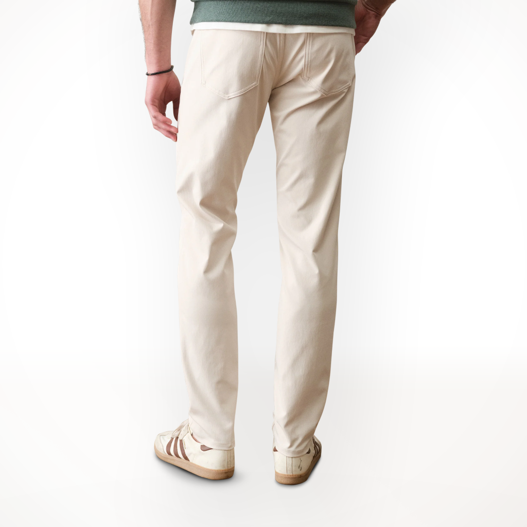 Product image: Marine Layer 5 Pocket slim Straight Pant Stone Mens 2026 Alt2.
