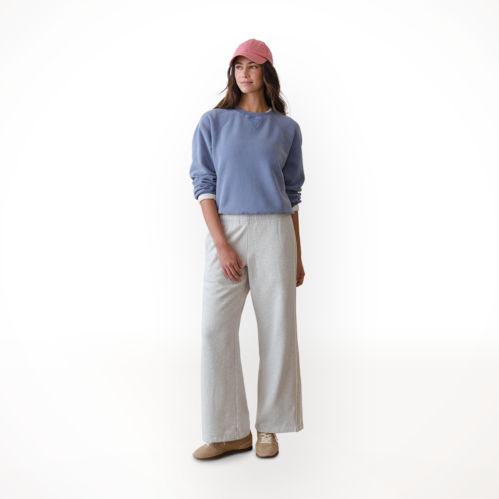 Product image: Marine Layer Cloud 9 Fleece Reversible Crewneck Faded Denim Womens 2026 alt1.