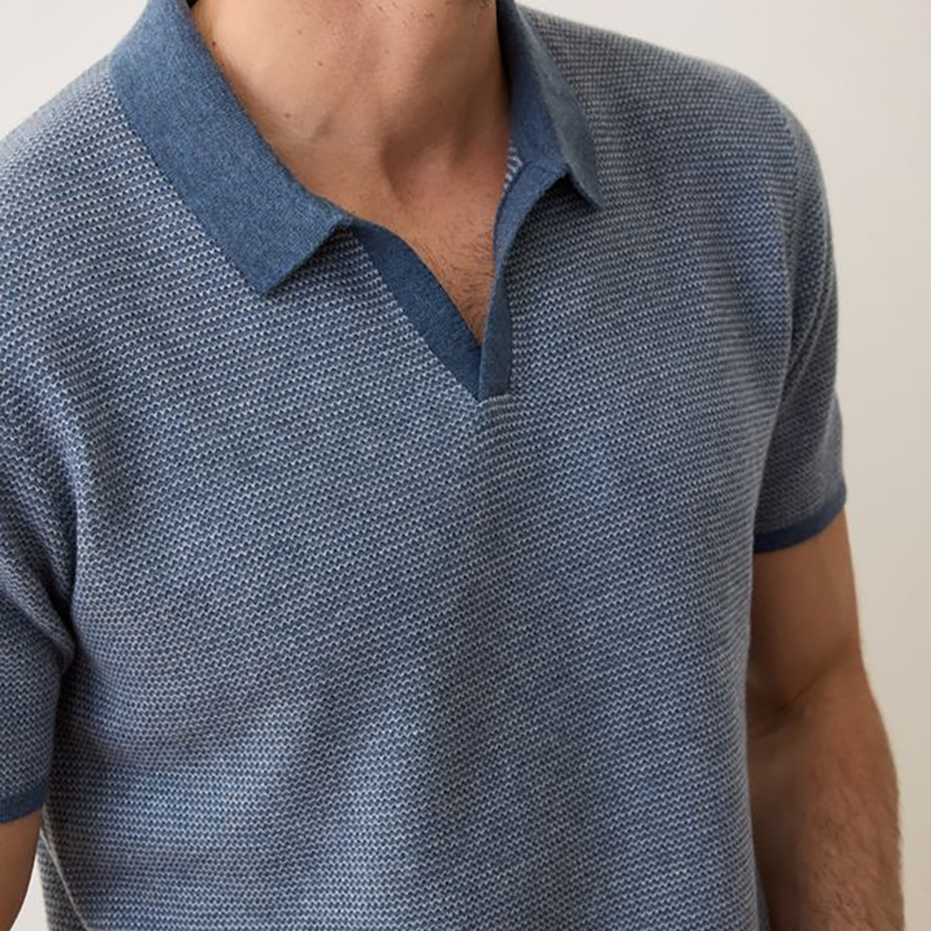 Product image: Marine Layer Liam Sweater polo Topaz Mens 2025 Alt1.