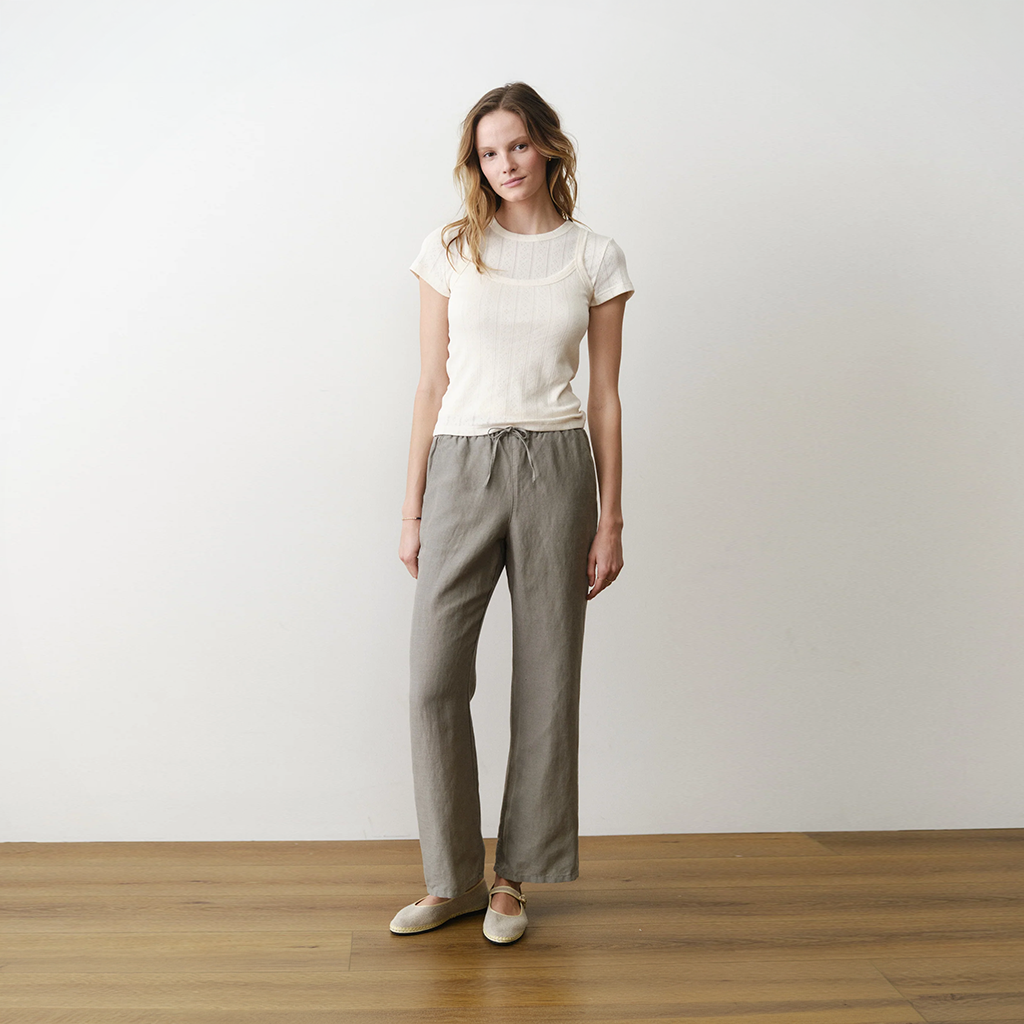 Product image: Marine Layer Linen Drawstring Pant sea Spray Womens 2026, shown in primary marketing view.