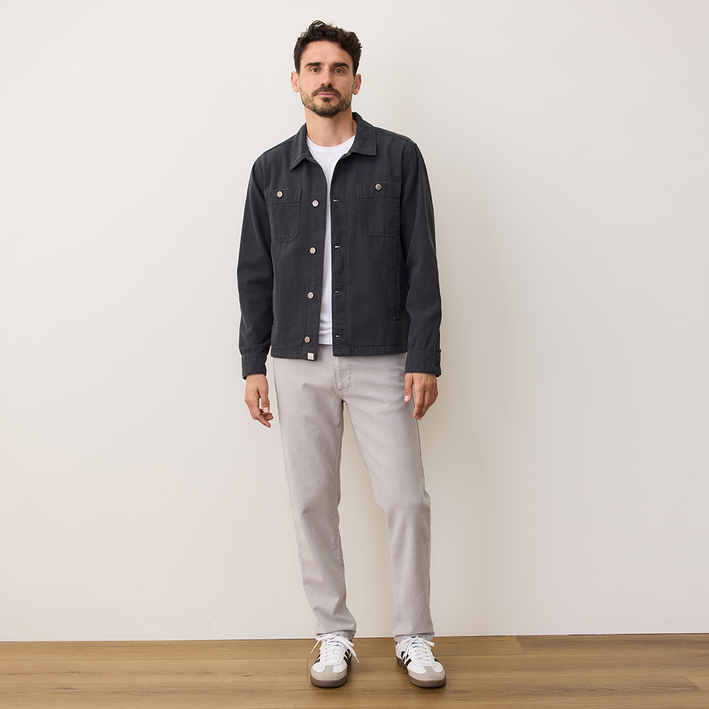 Product image: Marine Layer Patrick Canvas Overshirt Faded Black Mnes 2025 Alt1.
