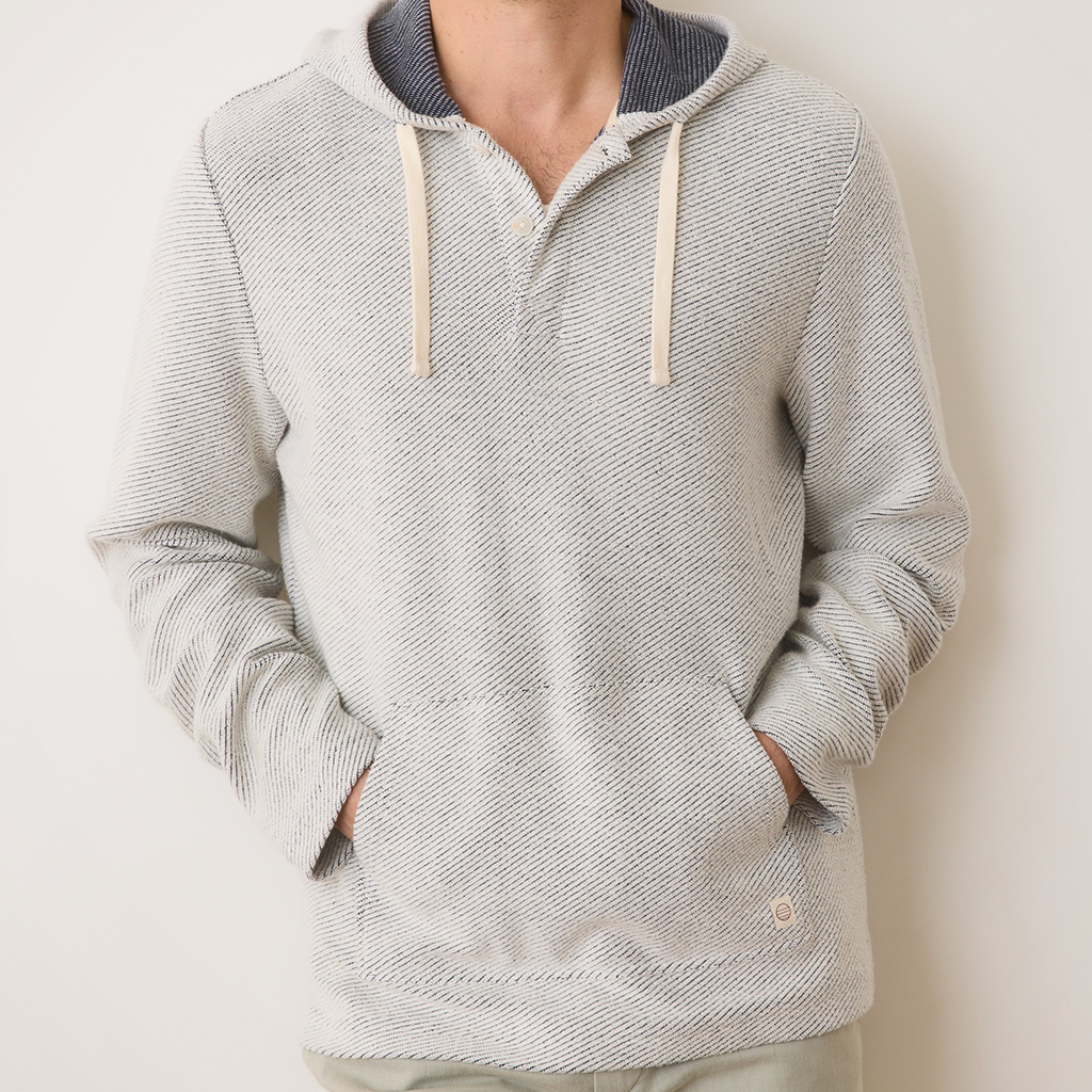 Product image: Marine Layer Portola Beach Hoodie White Navy Mens 2026 alt1.