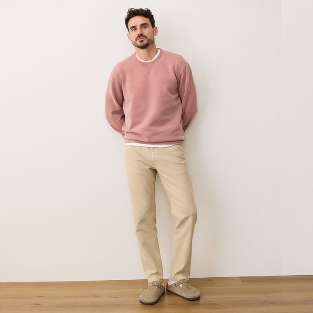 Product image: Marine Layer Relaxed Cloud 9 Crewneck Ash Rose 2025 Alt1.