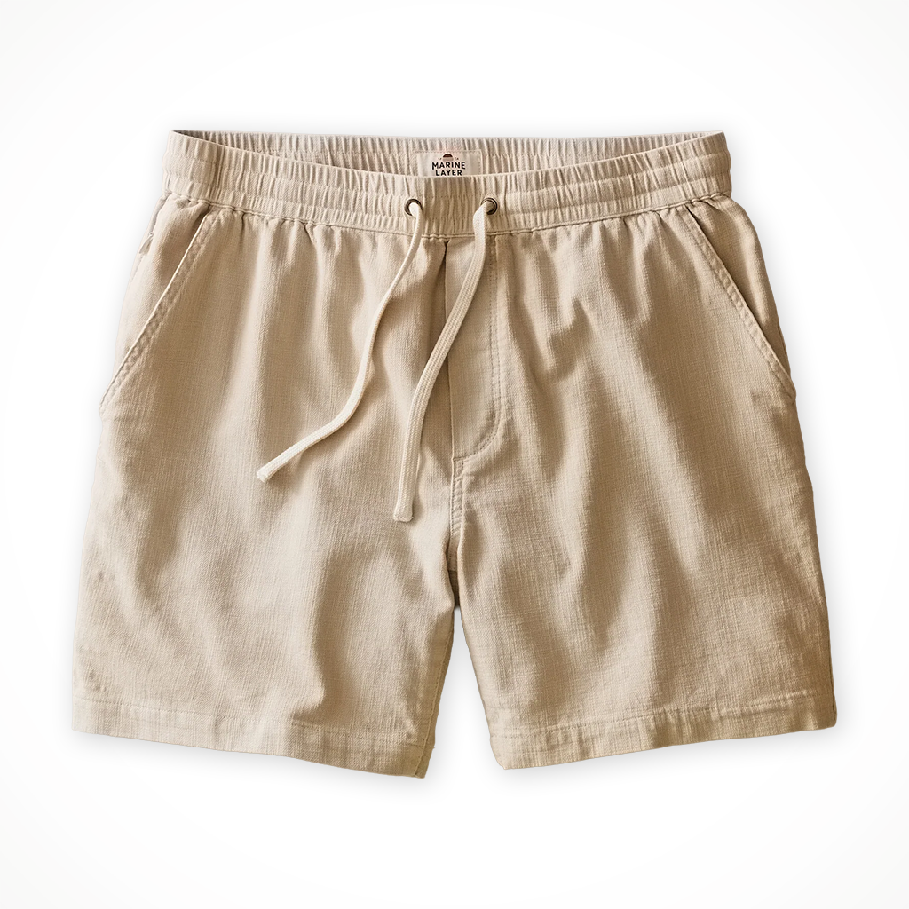 Product image: Marine Layer Saturday Beach Short Sand Mens 2026, shown in primary marketing view.