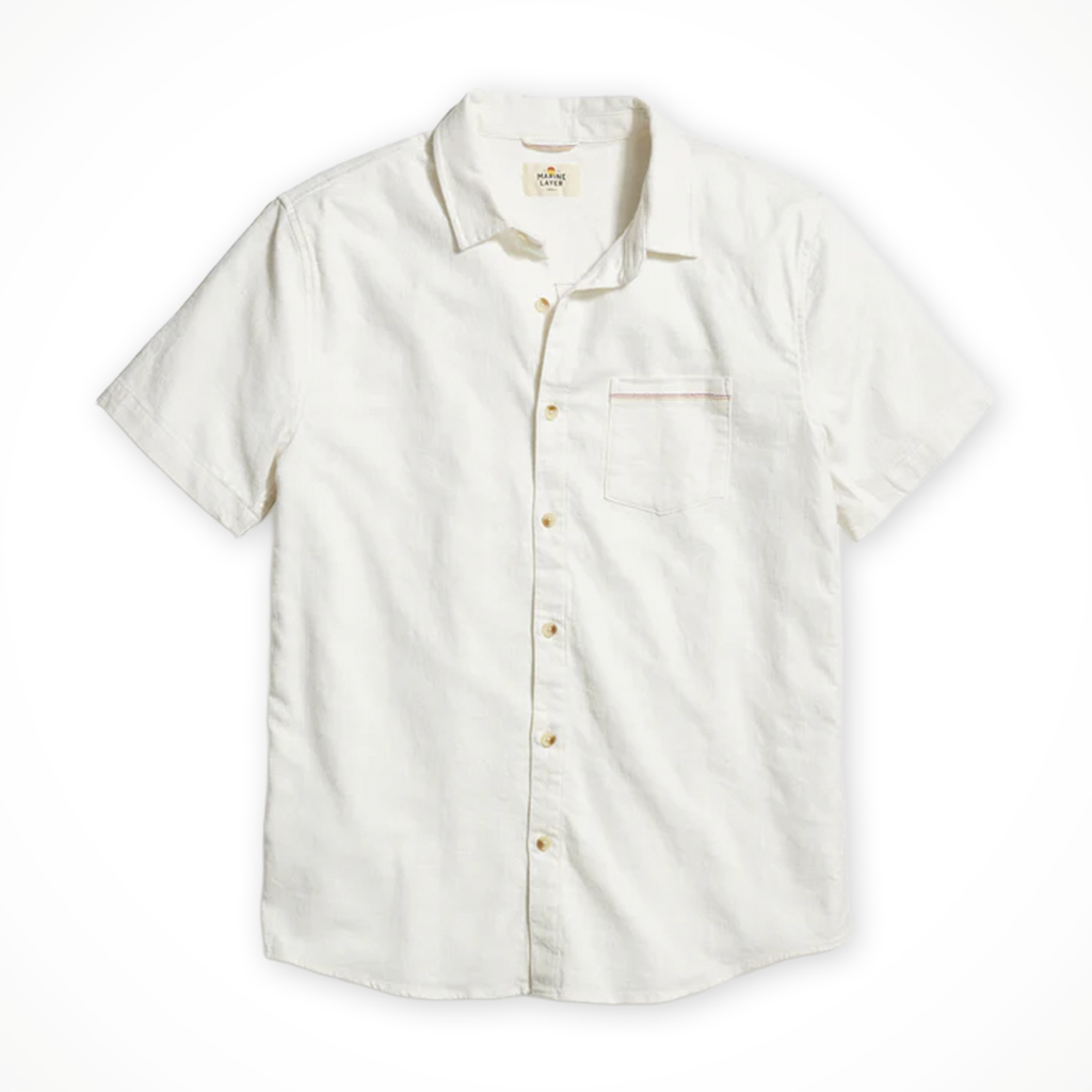 Product image: Marine Layer Classic S Tretch Salvage S Hirt Natural mens 2026, shown in primary marketing view.
