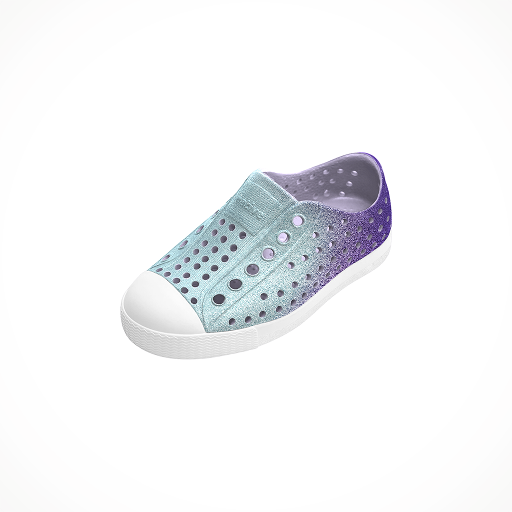 Product image: Native Jefferson B Io Bling Fresco Twirling Bling Kids 2026, shown from a three-quarter angled view.
