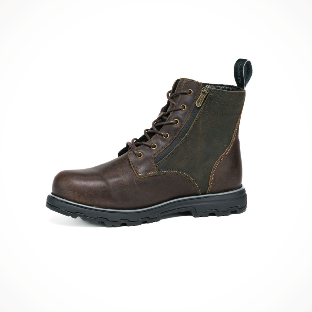NexGrip Mens Ice Whiskey Winter Boots Olive Dark Brown Side