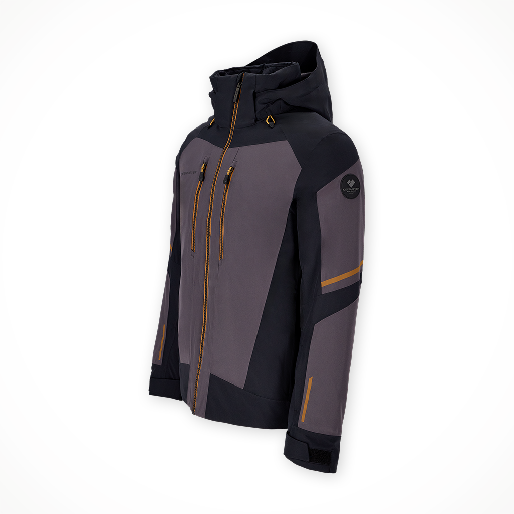 Product image: Obermeyer Charger Jacket Basalt mens 2025, shown from a three-quarter angled view.
