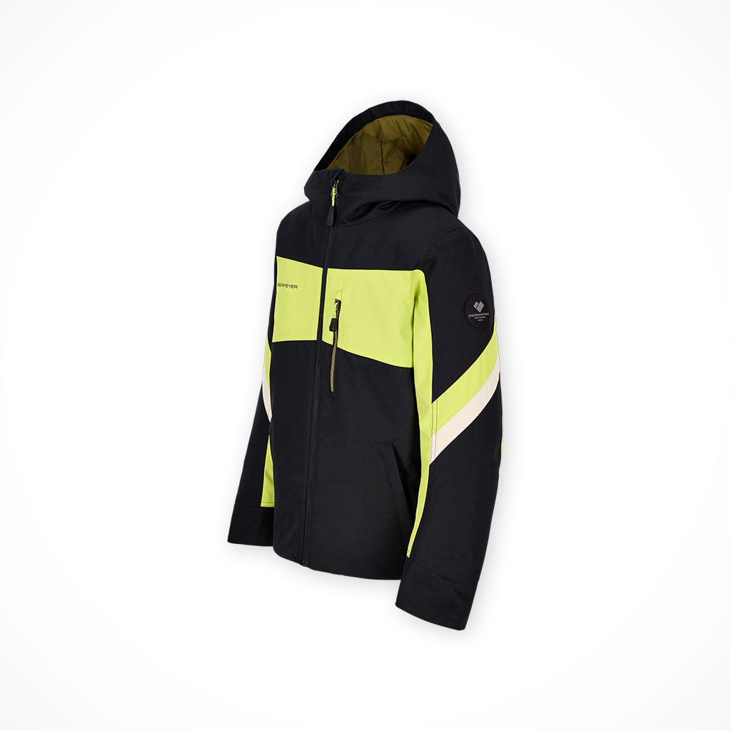 Product image: Obermeyer Fleet Jacket Chameleon kids 2025, shown from a three-quarter angled view.