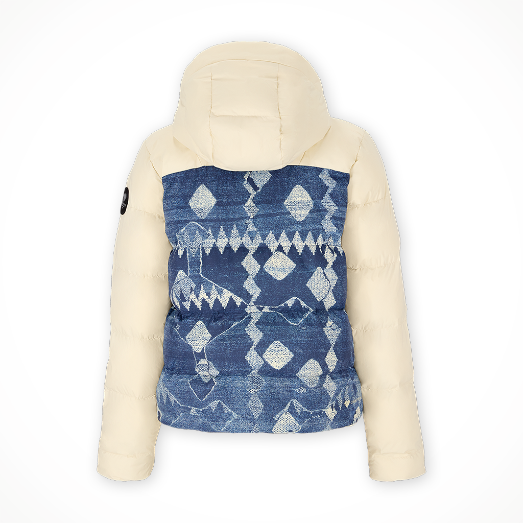 Product image: Obermeyer Slopeside Puffer indigo mtn womens 2025, shown from the back.