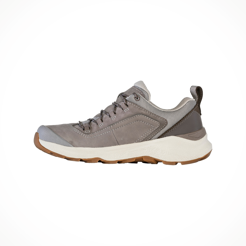 Product image: Oboz Cottonwood Low WP drizzle womens 2025, shown from the left side profile.
