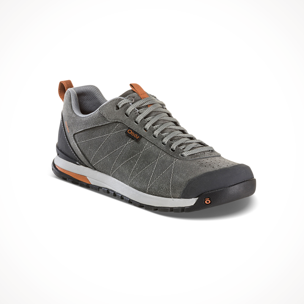 Oboz Mens Bozeman Low Leather Shoes Charcoal Iso