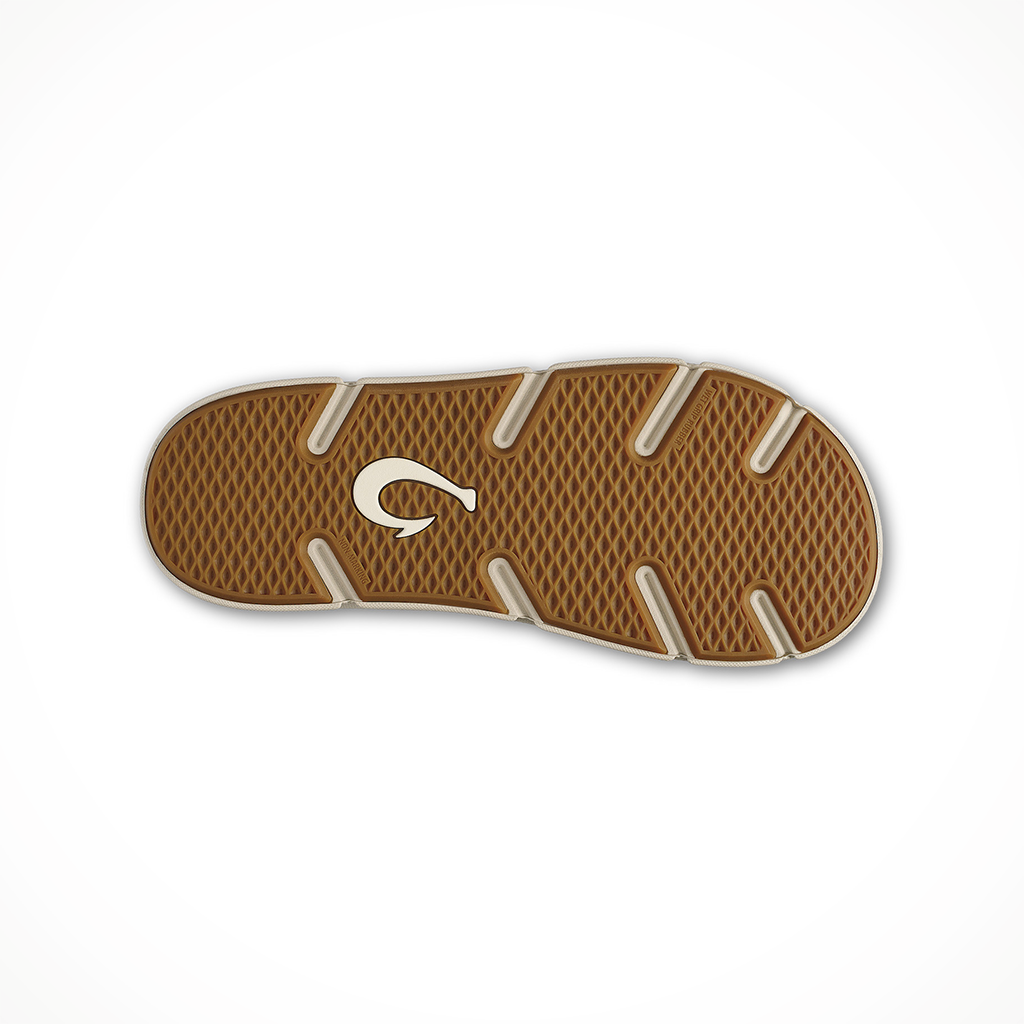 Product image: Olukai Akeu Mustang Dark Java Mens 2026, showing the bottom view.