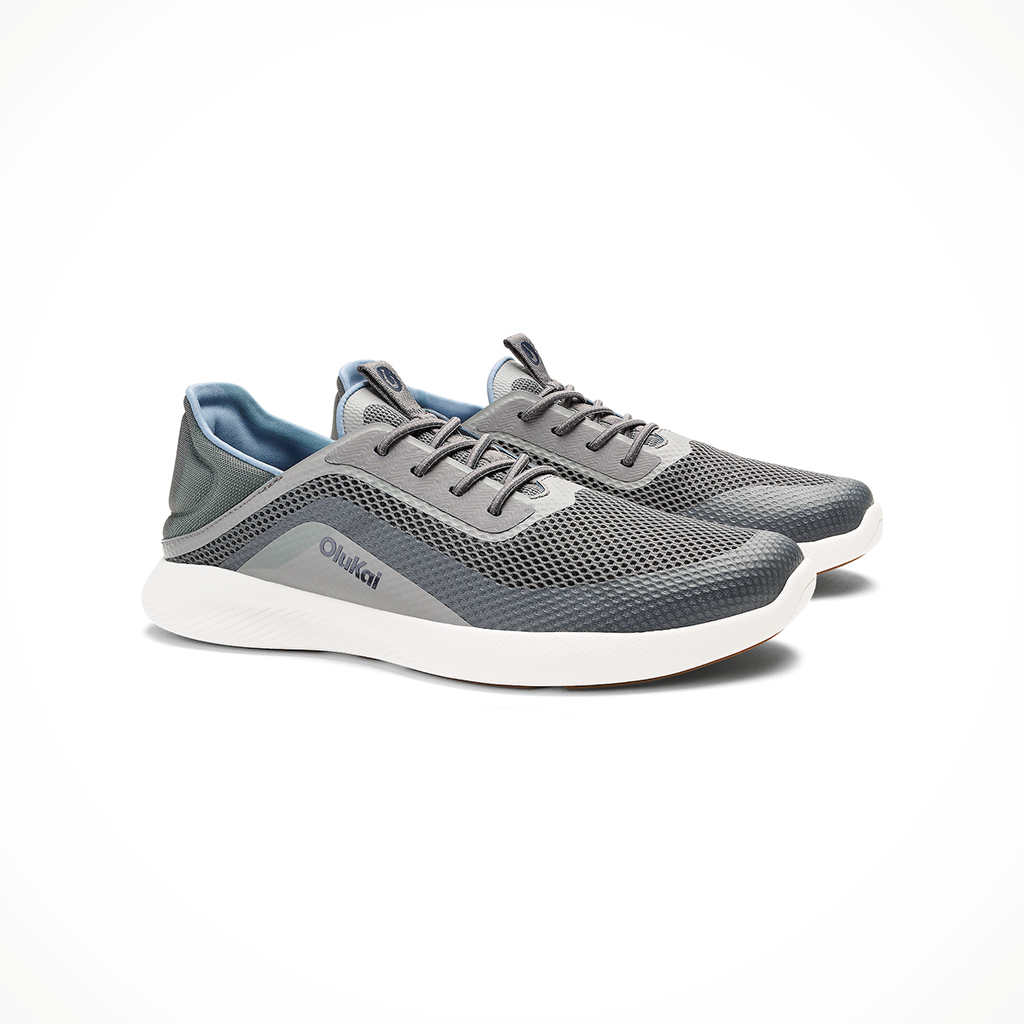 Product image: Olukai Kialoa Charcoal Sharkskin Mens 2026, shown as a pair.