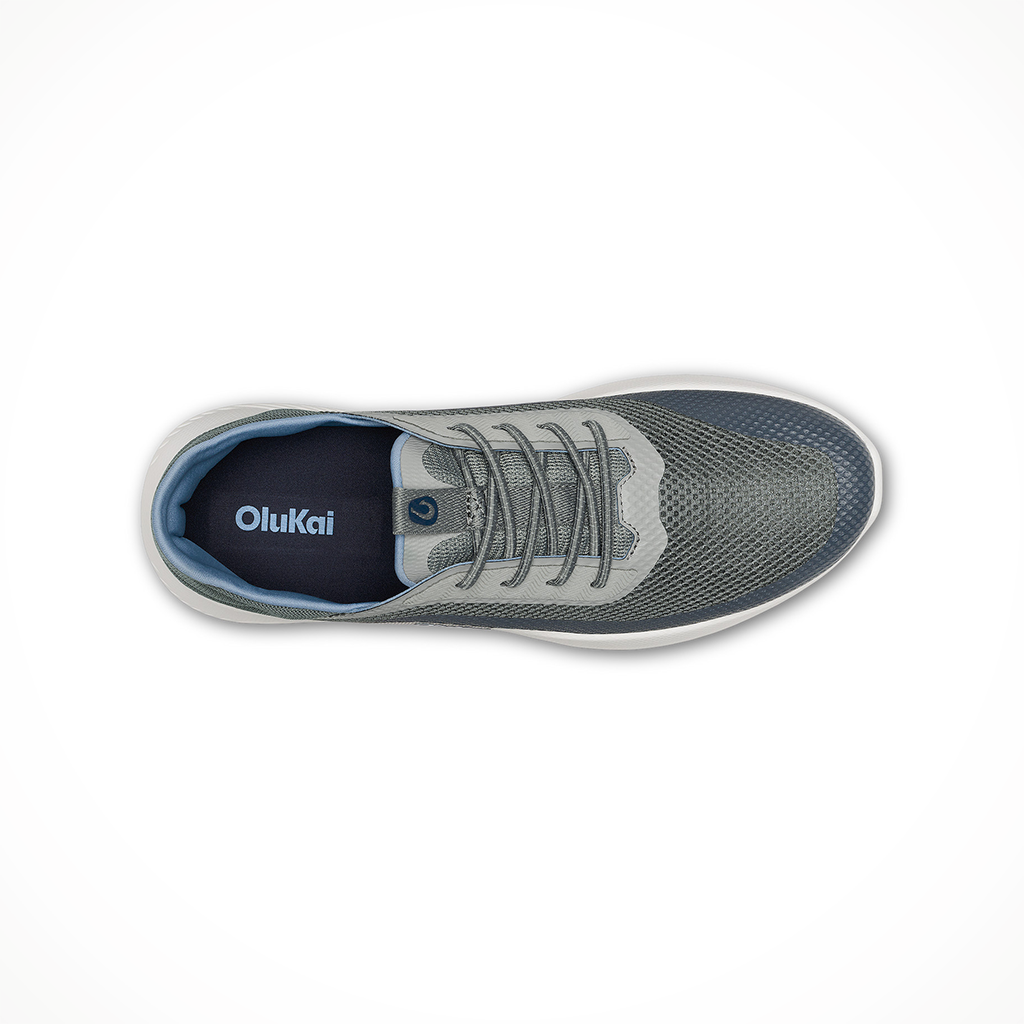 Product image: Olukai Kialoa Charcoal Sharkskin Mens 2026, shown from above.
