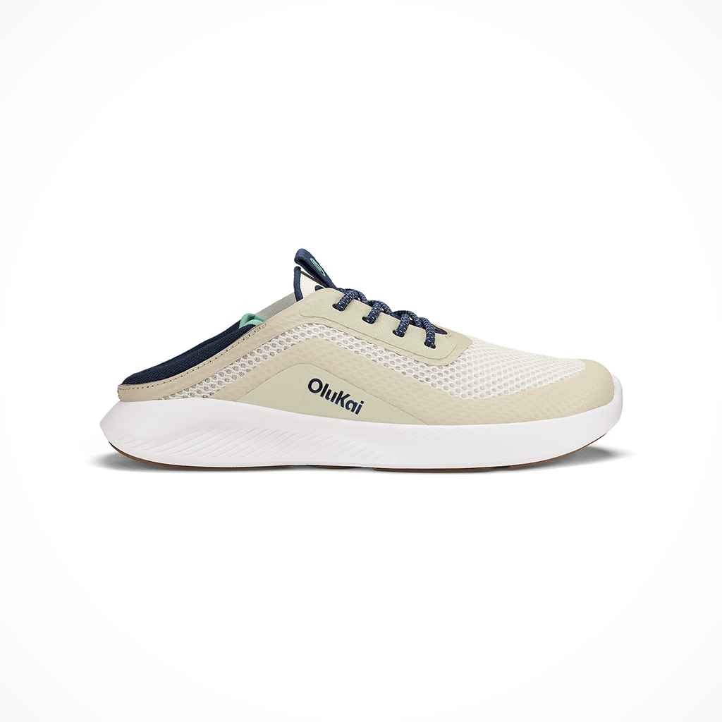 Product image: Olukai Kialoa White Sand Bright White Womens 2026 Slide.