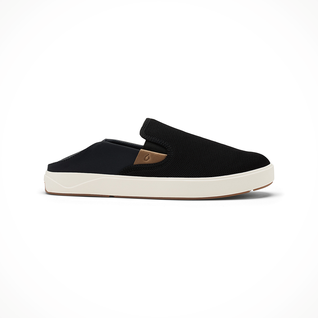 Product image: Olukai Laeahi Nui Black Tan Mens 2026 Slide.