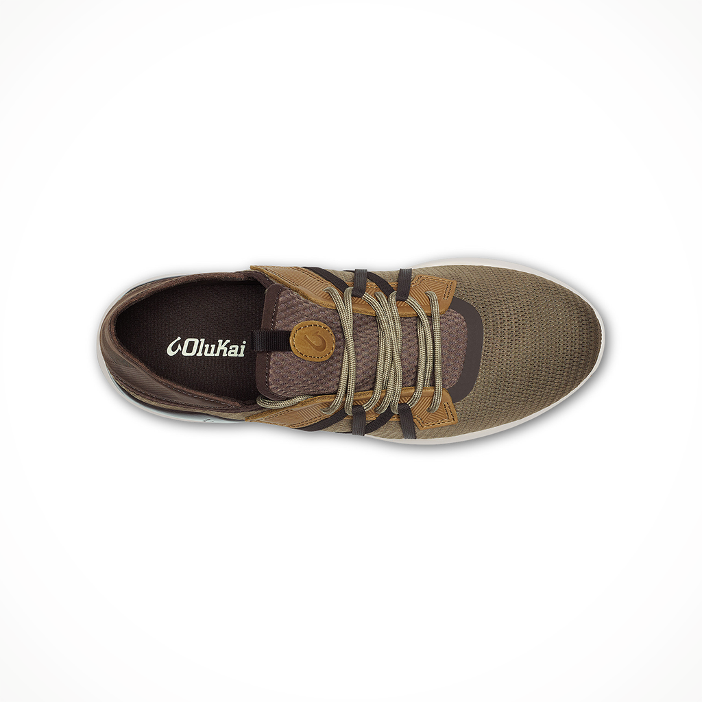 Product image: Olukai Mio Li Mustang Dark Java Mens 2026, shown from above.