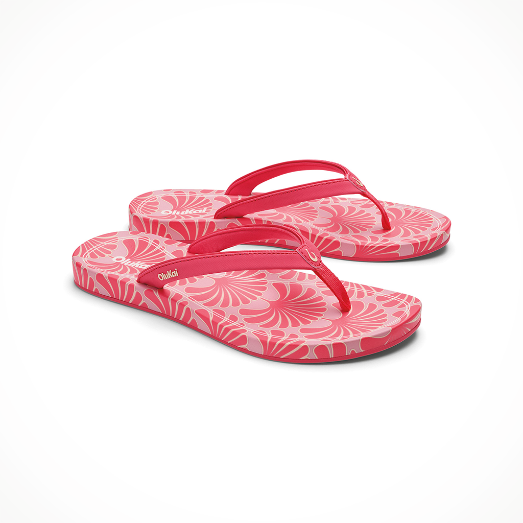 Product image: Olukai Uiki Hot Pink Pai Womens 2026, shown as a pair.