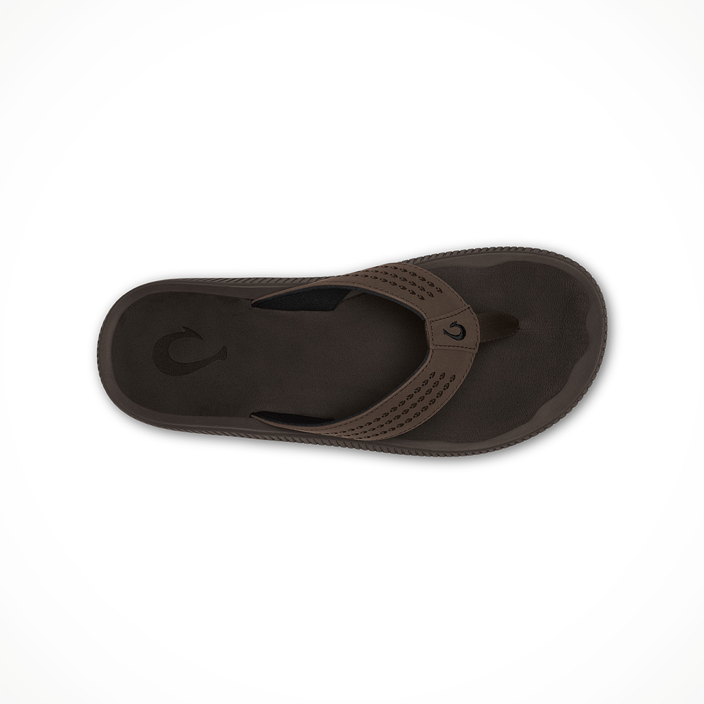 Product image: Olukai Ulele Dark Java Mens 2026, shown from above.