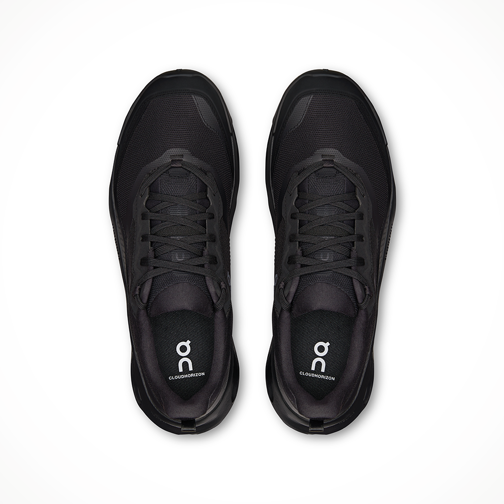 Product image: On Cloudhorizon 2 WP Black Black Mens 2026, shown from above.