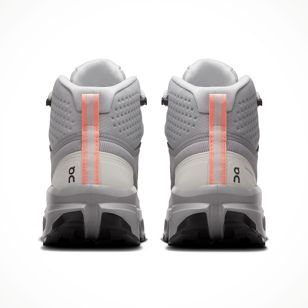 Product image: On Clourock Mid WP Glacier Alloy Womens 2026, shown from the back.
