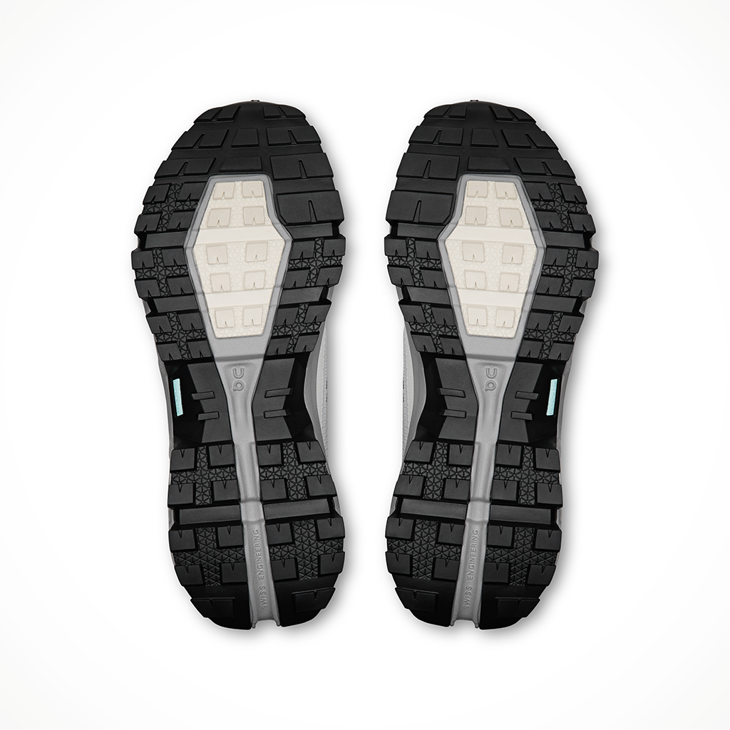 Product image: On Clourock Mid WP Glacier Alloy Womens 2026, showing the bottom view.