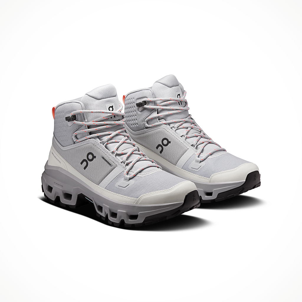 Product image: On Clourock Mid WP Glacier Alloy Womens 2026, shown as a pair.