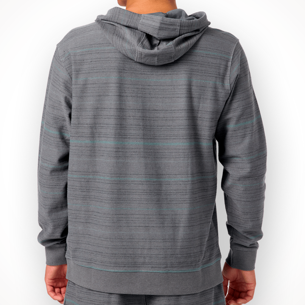 Product image: Oneil Bavaro Stripe Hoodie Dark Shadow Mens 2026, shown from the back.