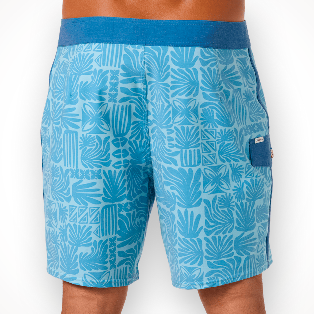 Product image: Oneil Lineup 18 Inch Boardshort Captians Blue Mens 2026, shown from the back.