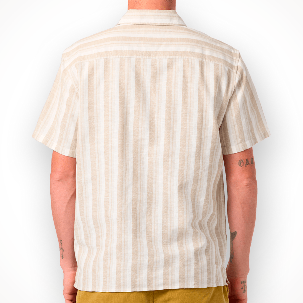 Product image: Oneil OG Dobby Standard SS Woven SH Irt Lt Khaki Mens 2026, shown from the back.