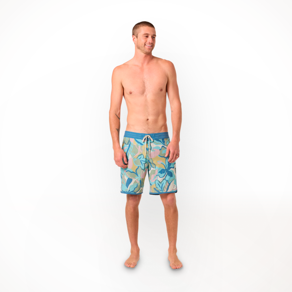Product image: Oneil OG Print Scallop 18 inch Boardshort blue Fusion mens 2026, shown in primary marketing view.
