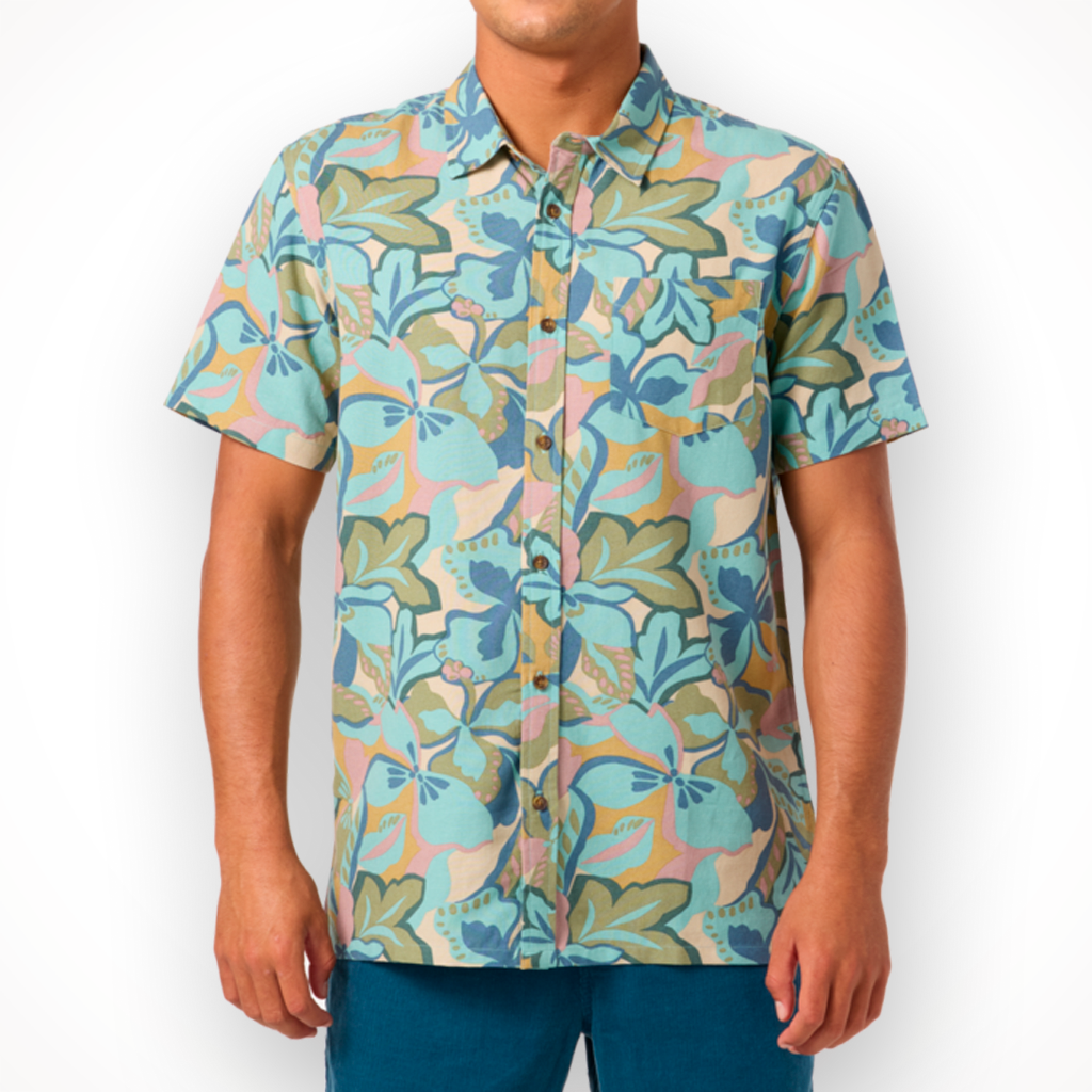 Product image: Oneil OG Print Standard SS Woven Shirt Blue Fusion Mens 2026, shown in primary marketing view.