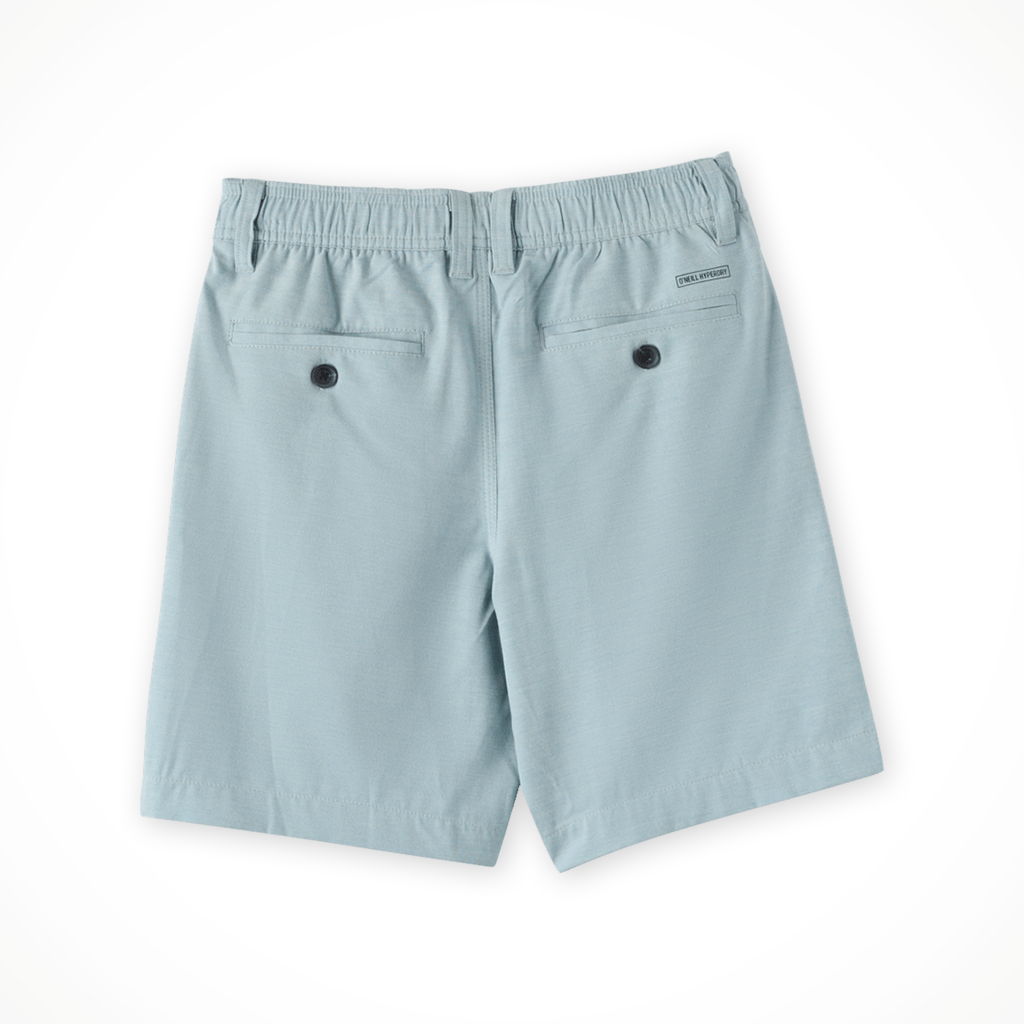 Product image: Oneil Reserve Light Check EW 16 Short Stone Blue Kids 2026, shown from the back.