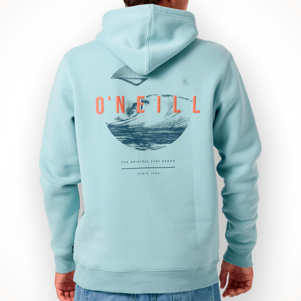 Product image: Oneil Surf Sesh Classic hoodie Stone Blue Mens 2026, shown from the back.