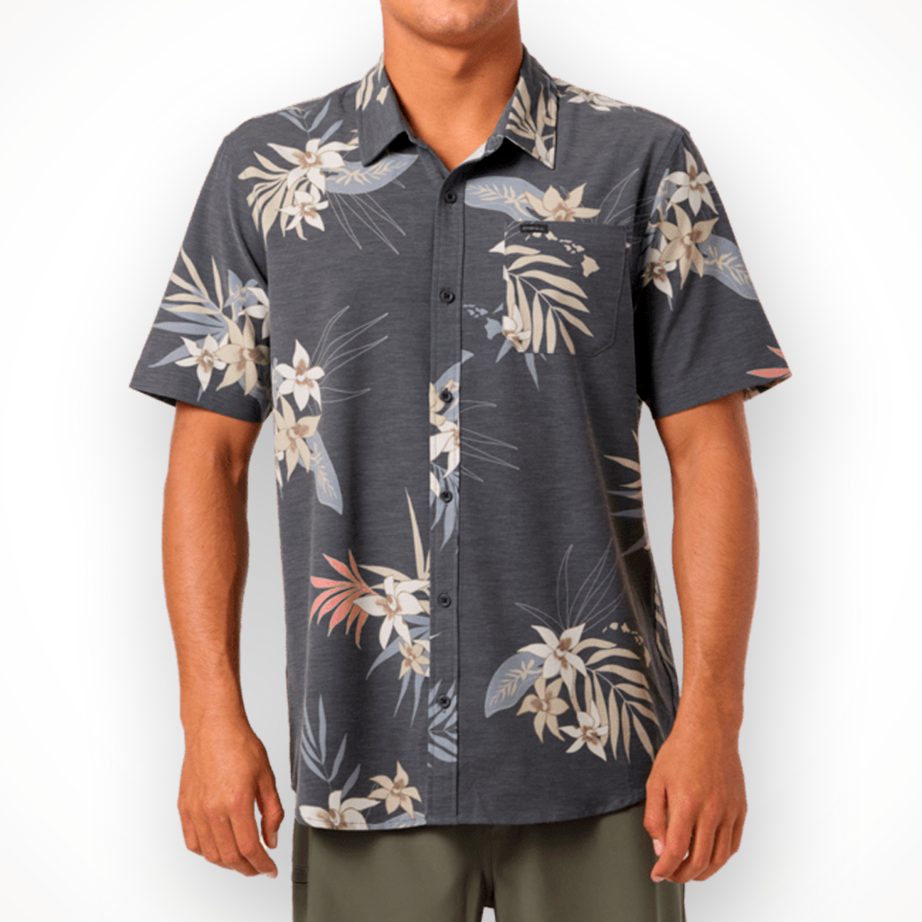 Product image: Oneil Trvlr UPF Traverse Hawaii SS Woven S Hirt Black Mens 2026, shown in primary marketing view.