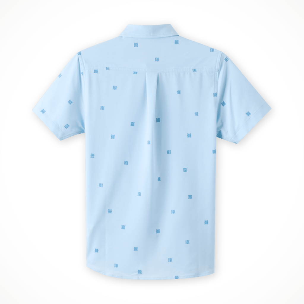 Product image: Oneil UPF Slub Standard SS Shirt Baby Blue Mens 2026, shown from the back.