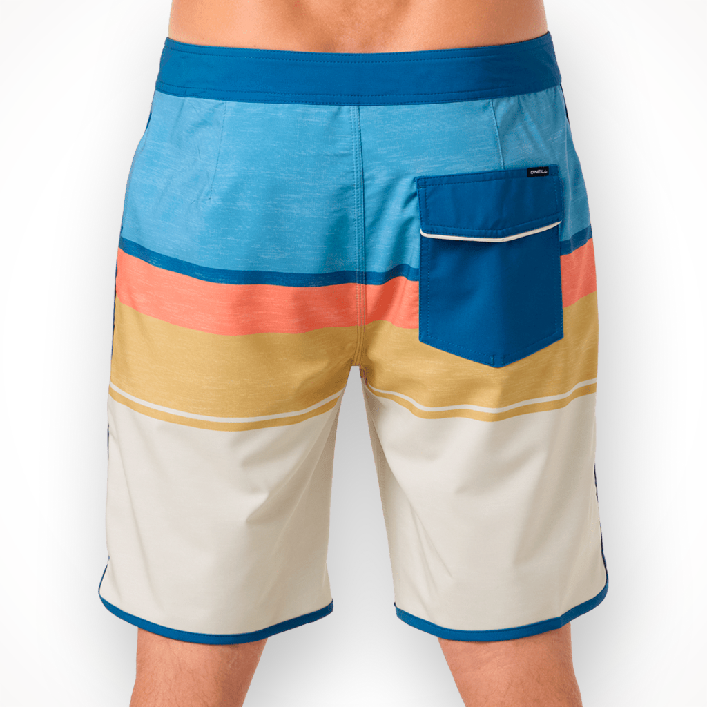 Product image: Oneil lennox Scallop 19 Inch boardshort LT Khaki Mens 2026, shown from the back.