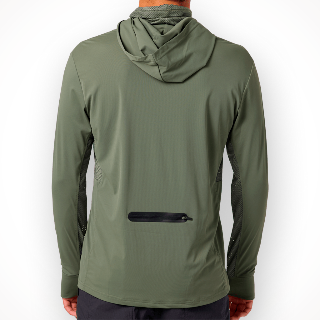 Product image: Oneil trvlr UPF Elevated Hooded Long Dark Olive mens 2026 alt1.