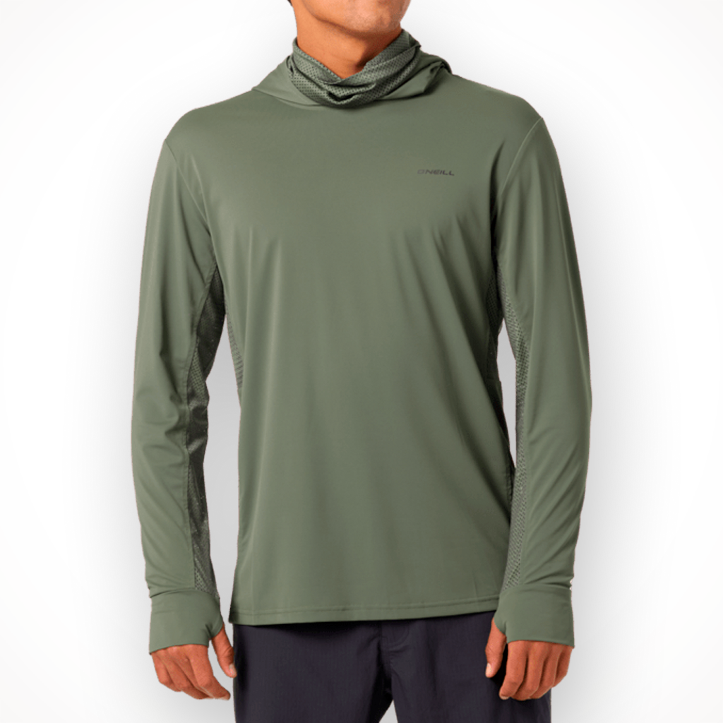 Product image: Oneil trvlr UPF Elevated Hooded Long Dark Olive mens 2026 alt2.