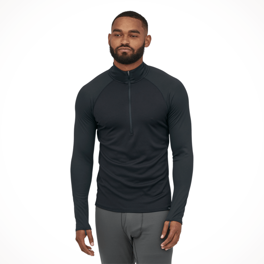 Product image: Patagonia Cap MW Zip Neck Black mens 2025 alt1.