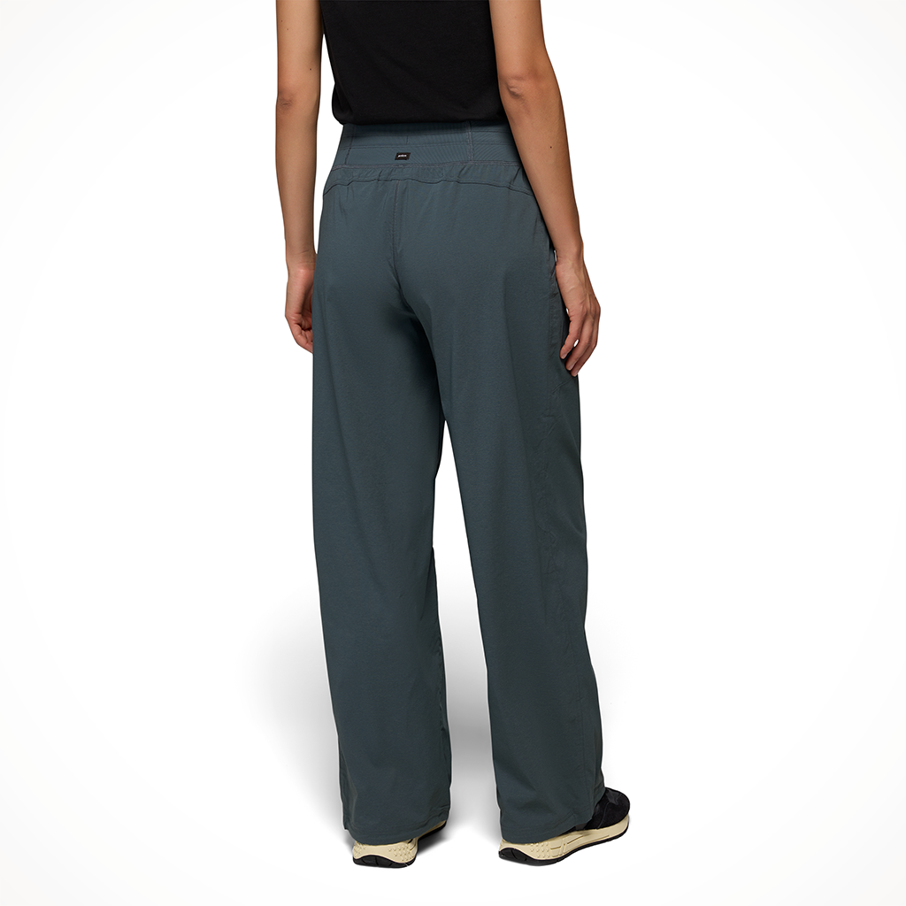 Product image: Prana Koen Wide Leg Pant Grey Blue Womens 2026, shown from the back.