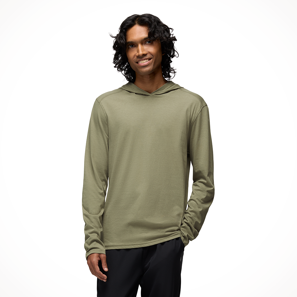 Product image: Prana Prana LS Hooded tee sage Mens 2026 alt1.